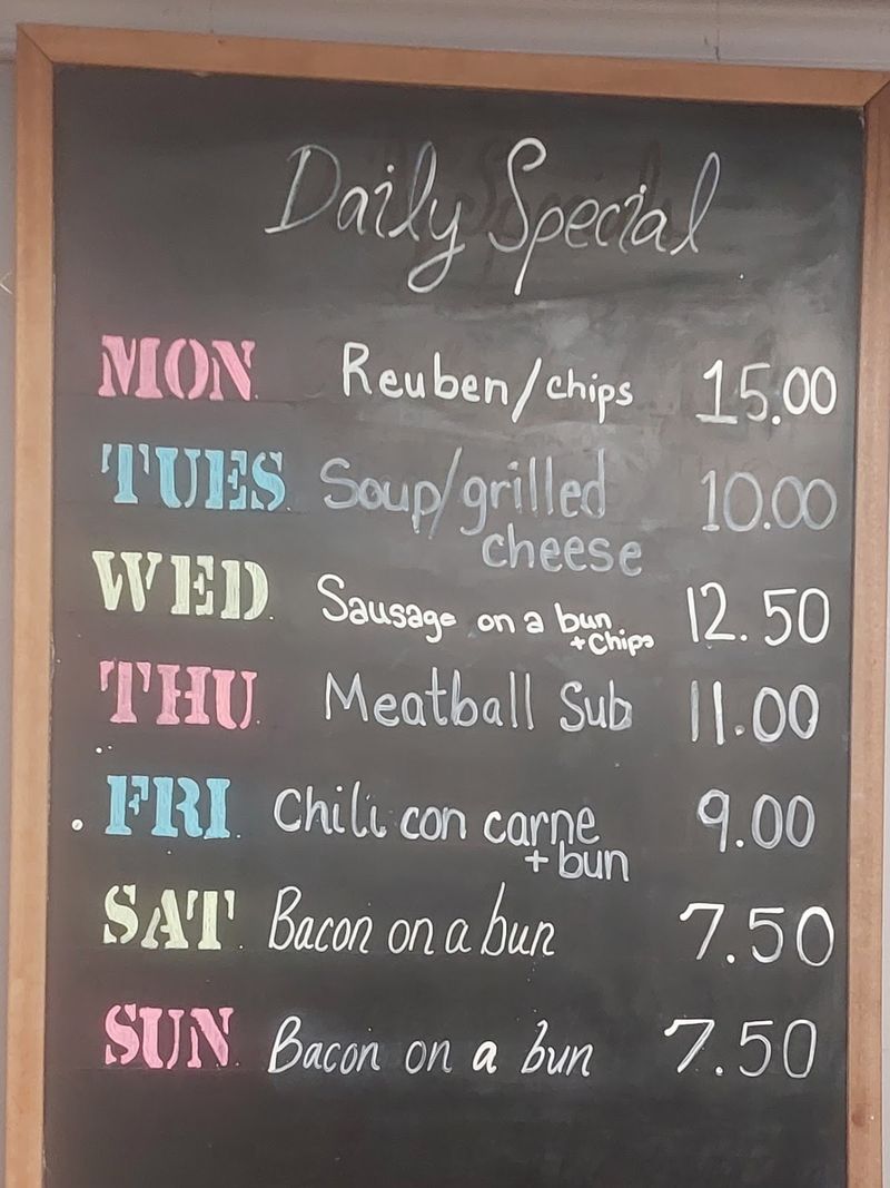 The Daily Special chalkboard, one special for each day of the week
