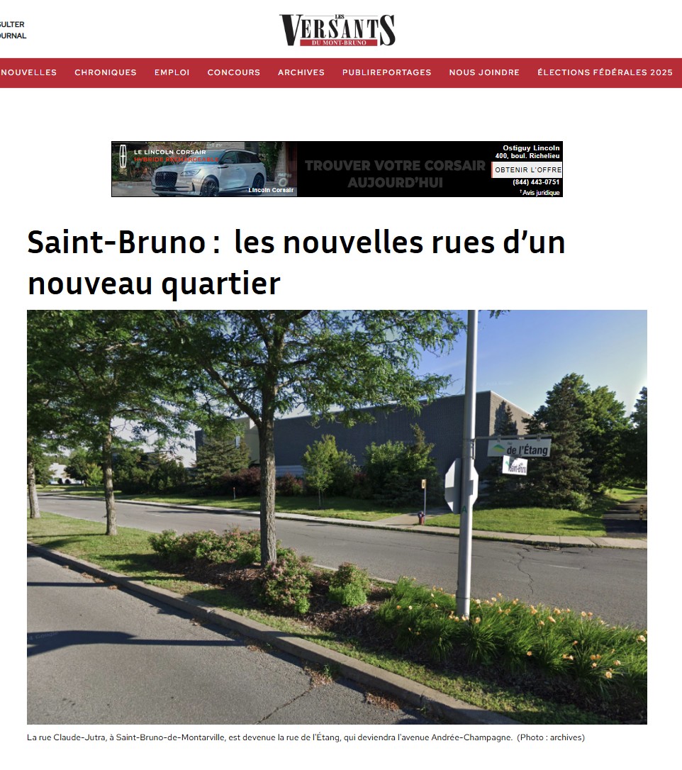 Saint-Bruno: the new streets of a new district